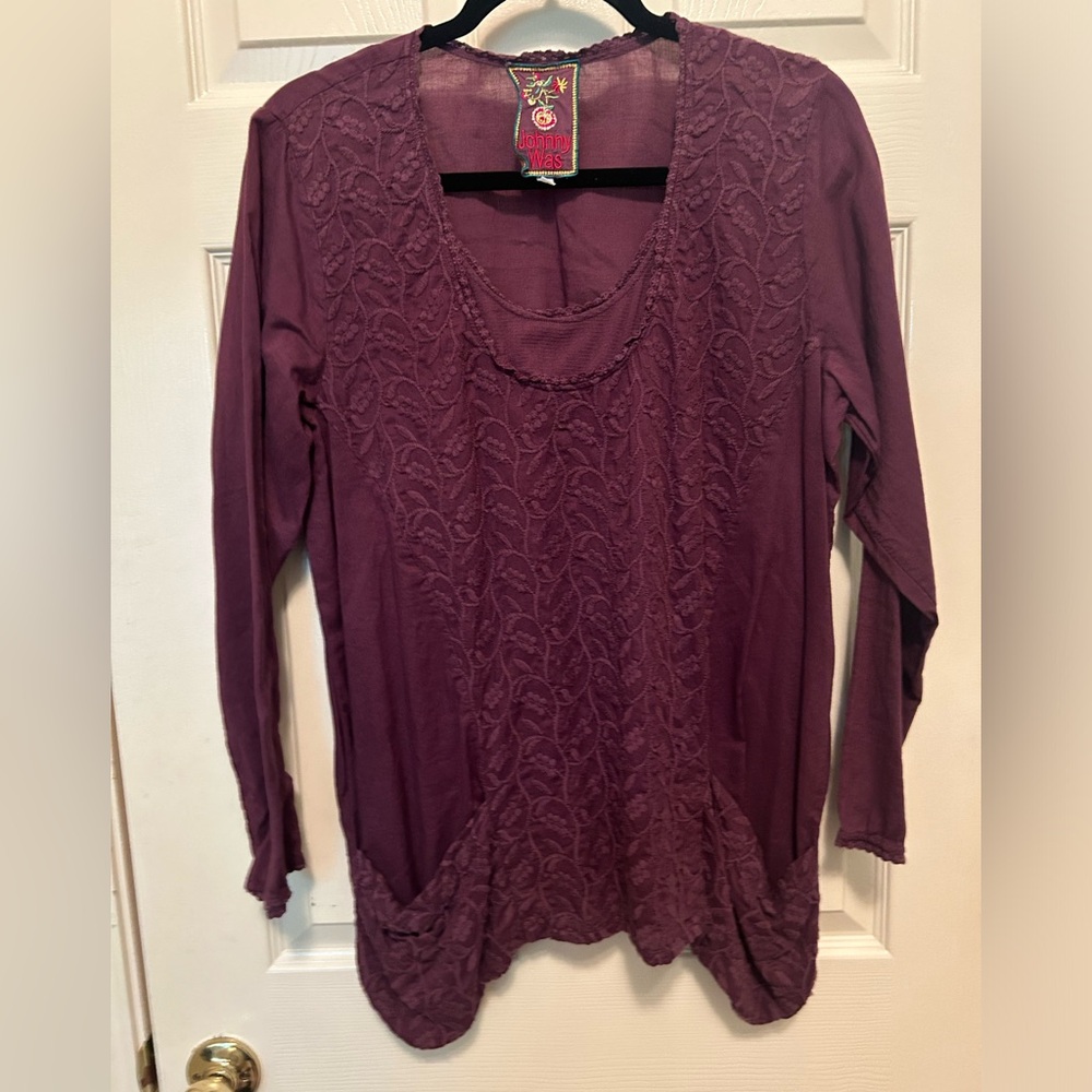 Jonny Was Long Sleeve Purple Blouse